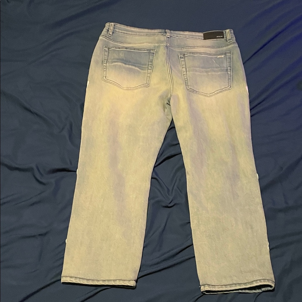 AMIRI Light Blue Skeleton Print Men Jeans - Picture 6 of 8